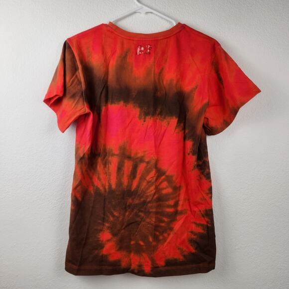 Retrofete Tie Dye T-Shirt in Sepia Orange Size Small NWT Short Sleeve - Picture 4 of 9
